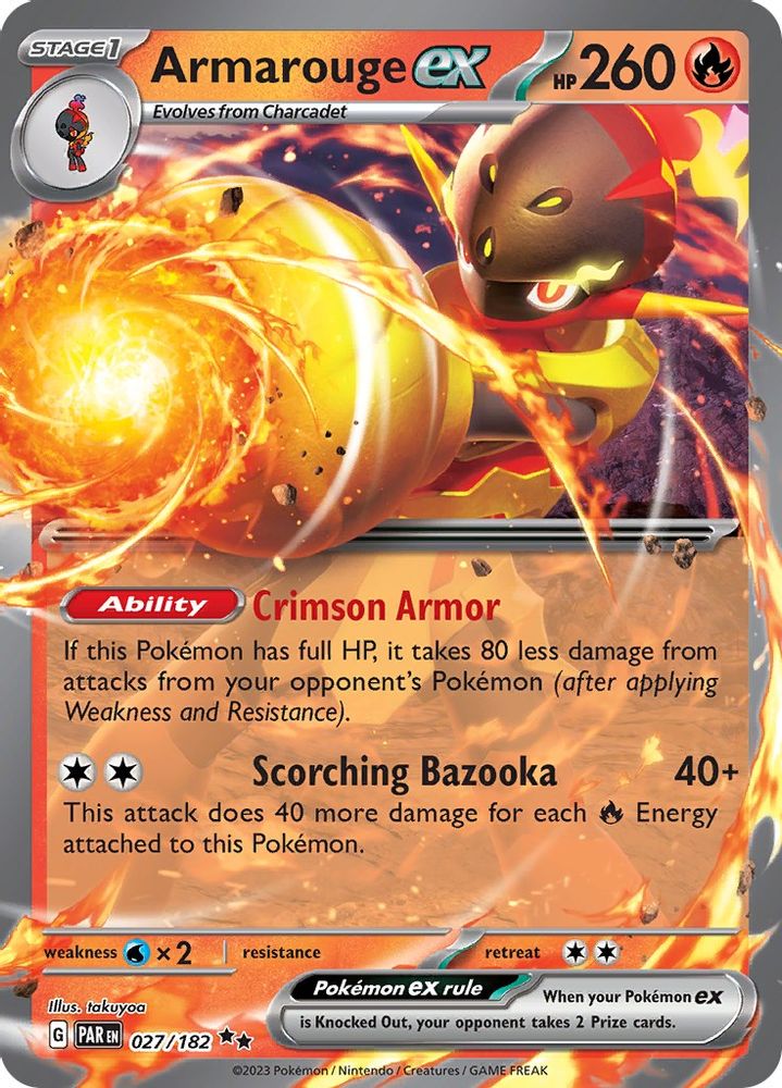 Armarouge ex - [  027/182 ] - Double Rare - Pokemon SV04 Paradox Rift