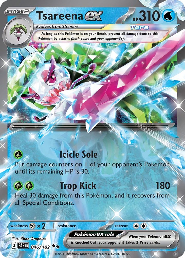 Tsareena ex - [  046/182 ] - Double Rare - Pokemon SV04 Paradox Rift