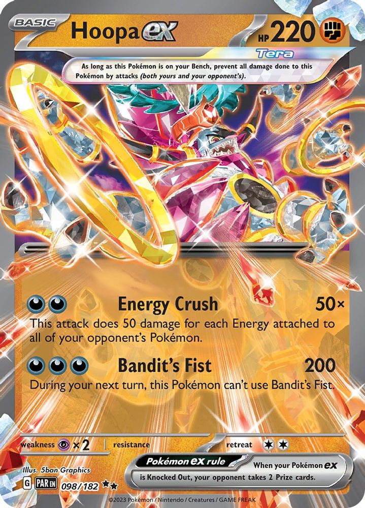 Hoopa ex - [  098/182 ] - Double Rare - Pokemon SV04 Paradox Rift