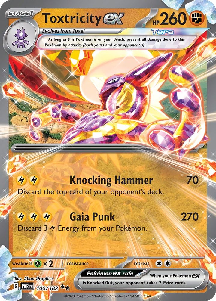 Toxtricity ex - [  100/182 ] - Double Rare - Pokemon SV04 Paradox Rift