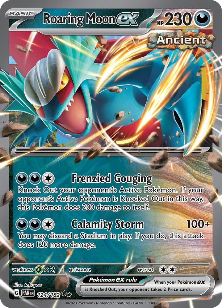 Roaring Moon ex - [  124/182 ] - Double Rare - Pokemon SV04 Paradox Rift