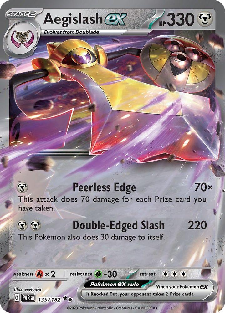 Aegislash ex - [  135/182 ] - Double Rare - Pokemon SV04 Paradox Rift