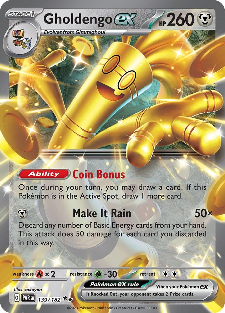 Gholdengo ex - [  139/182 ] - Double Rare - Pokemon SV04 Paradox Rift