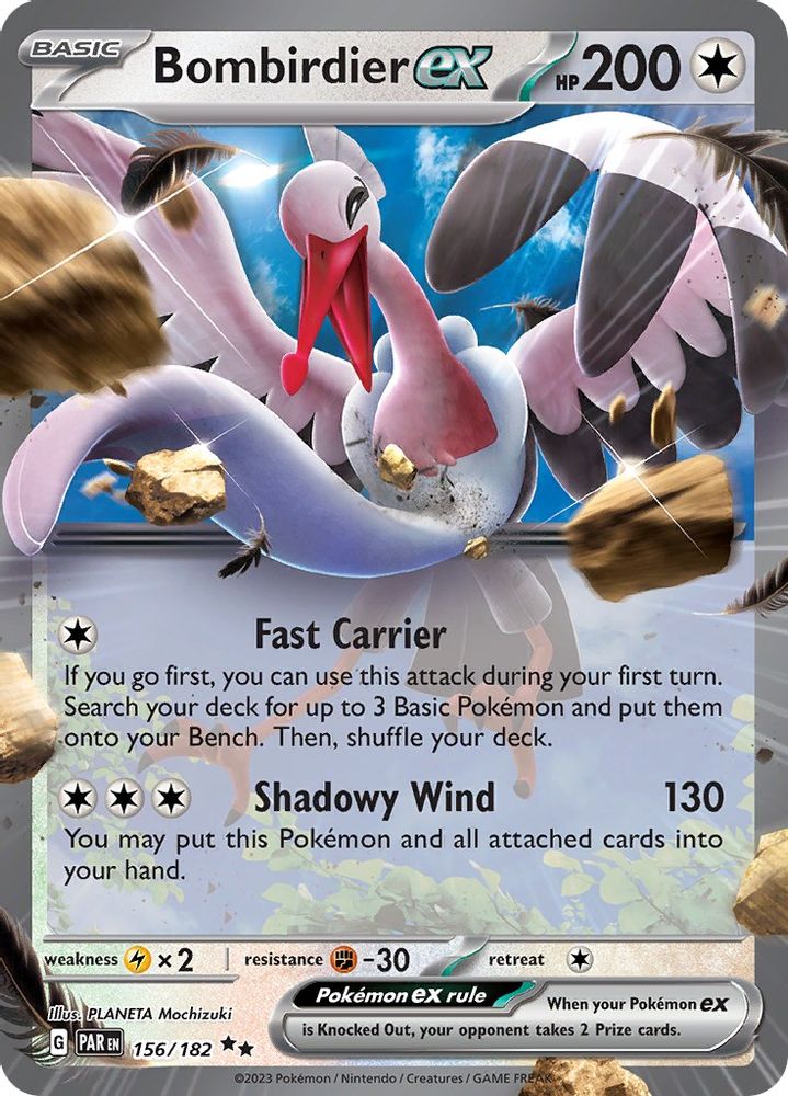 Bombirdier ex - [  156/182 ] - Double Rare - Pokemon SV04 Paradox Rift