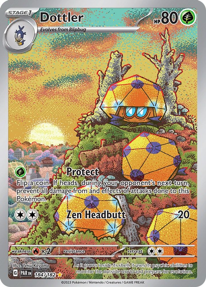 Dottler - [  184/182 ] - Illustration Rare - Pokemon SV04 Paradox Rift