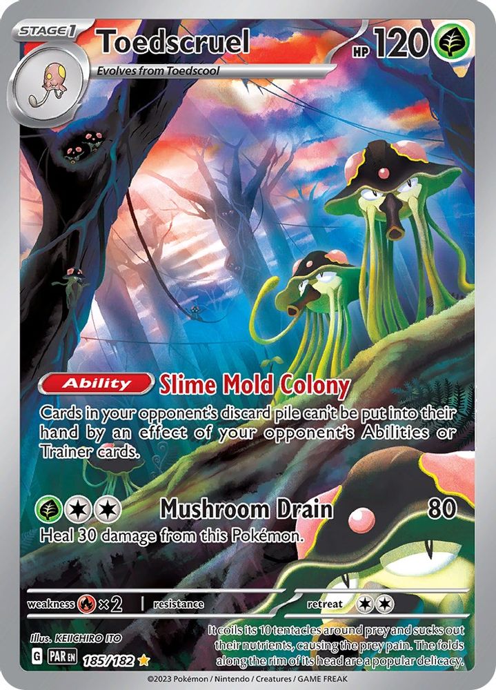 Toedscruel - [  185/182 ] - Illustration Rare - Pokemon SV04 Paradox Rift