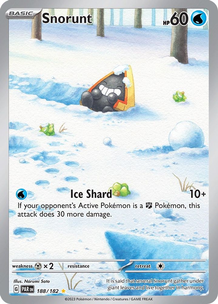 Snorunt - [  188/182 ] - Illustration Rare - Pokemon SV04 Paradox Rift