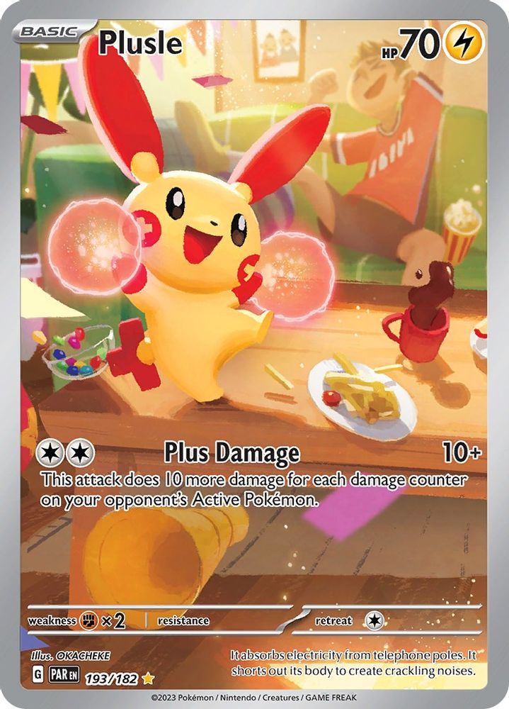 Plusle - [  193/182 ] - Illustration Rare - Pokemon SV04 Paradox Rift