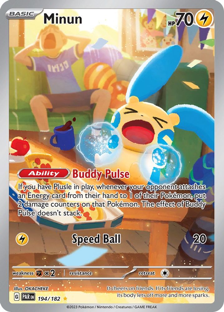 Minun - [  194/182 ] - Illustration Rare - Pokemon SV04 Paradox Rift