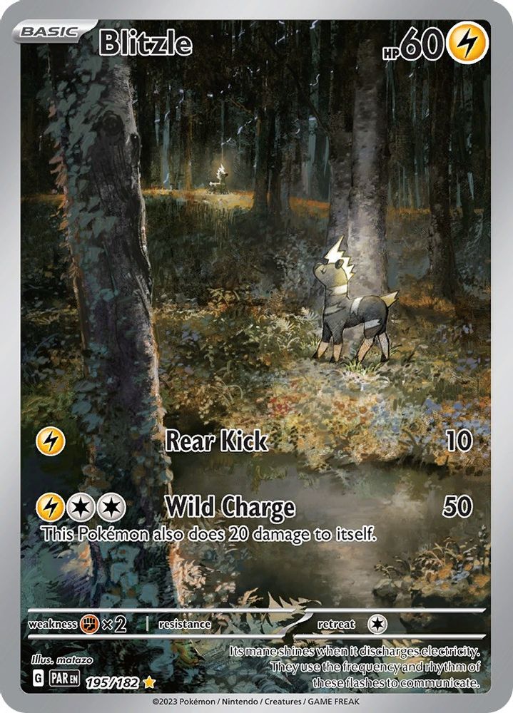 Blitzle - [  195/182 ] - Illustration Rare - Pokemon SV04 Paradox Rift