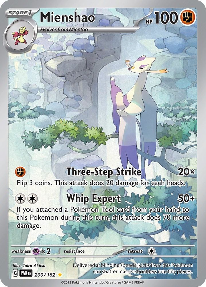 Mienshao - [  200/182 ] - Illustration Rare - Pokemon SV04 Paradox Rift