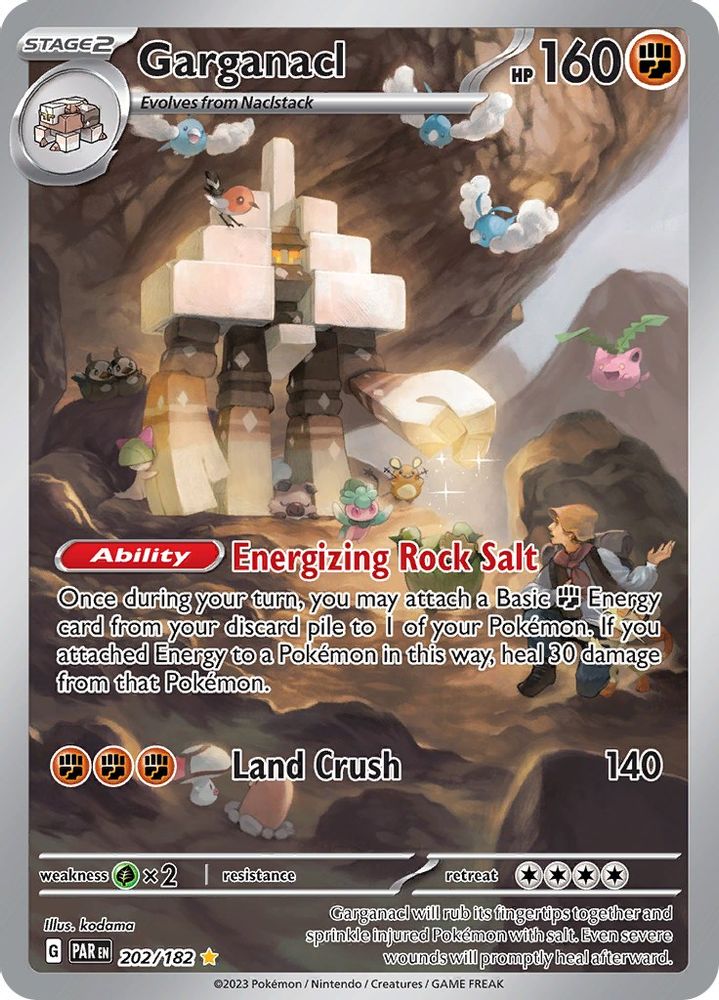 Garganacl - [  202/182 ] - Illustration Rare - Pokemon SV04 Paradox Rift