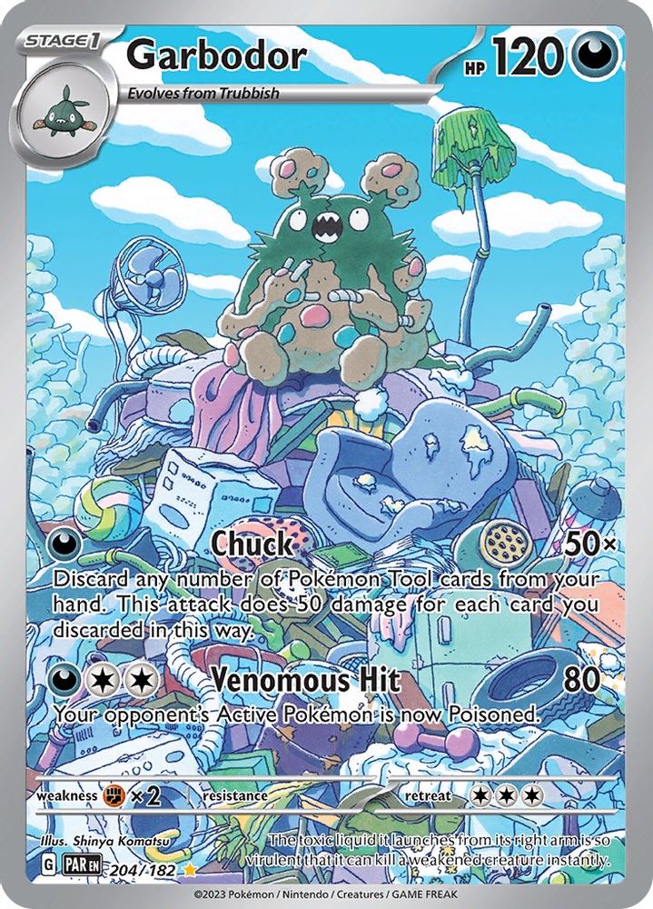 Garbodor - [  204/182 ] - Illustration Rare - Pokemon SV04 Paradox Rift