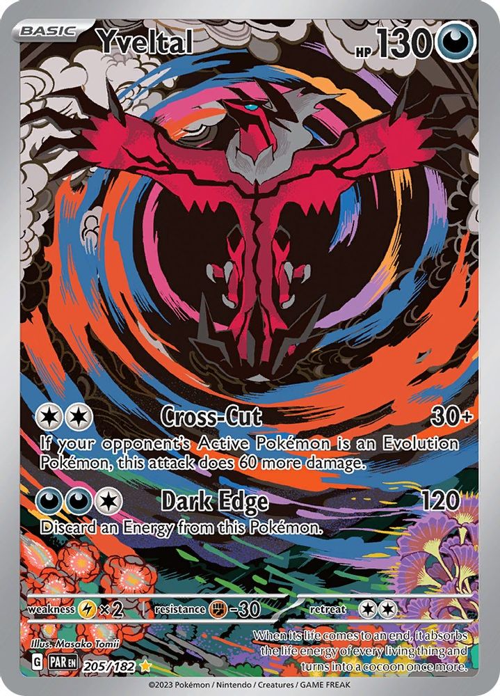 Yveltal - [  205/182 ] - Illustration Rare - Pokemon SV04 Paradox Rift