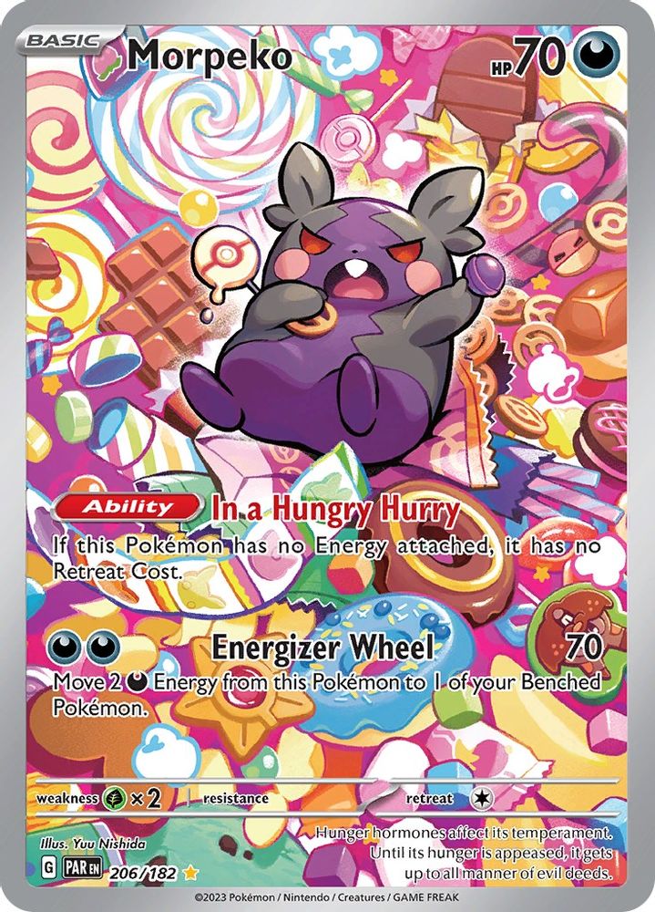 Morpeko - [  206/182 ] - Illustration Rare - Pokemon SV04 Paradox Rift