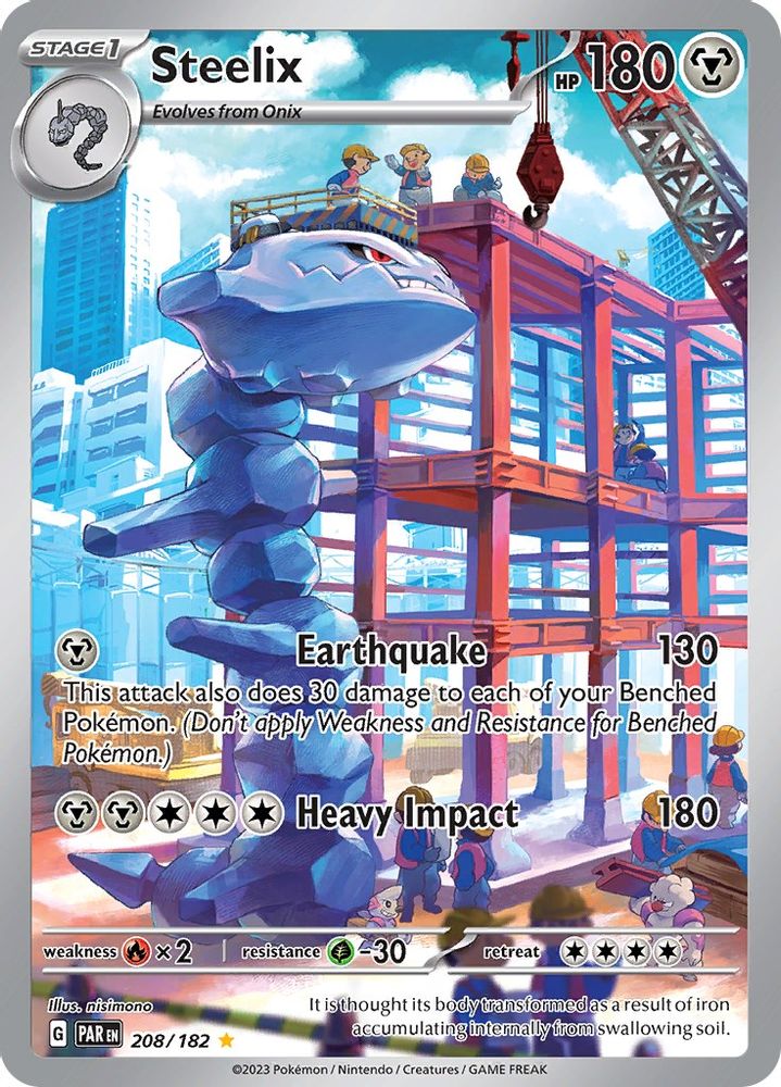 Steelix - [  208/182 ] - Illustration Rare - Pokemon SV04 Paradox Rift