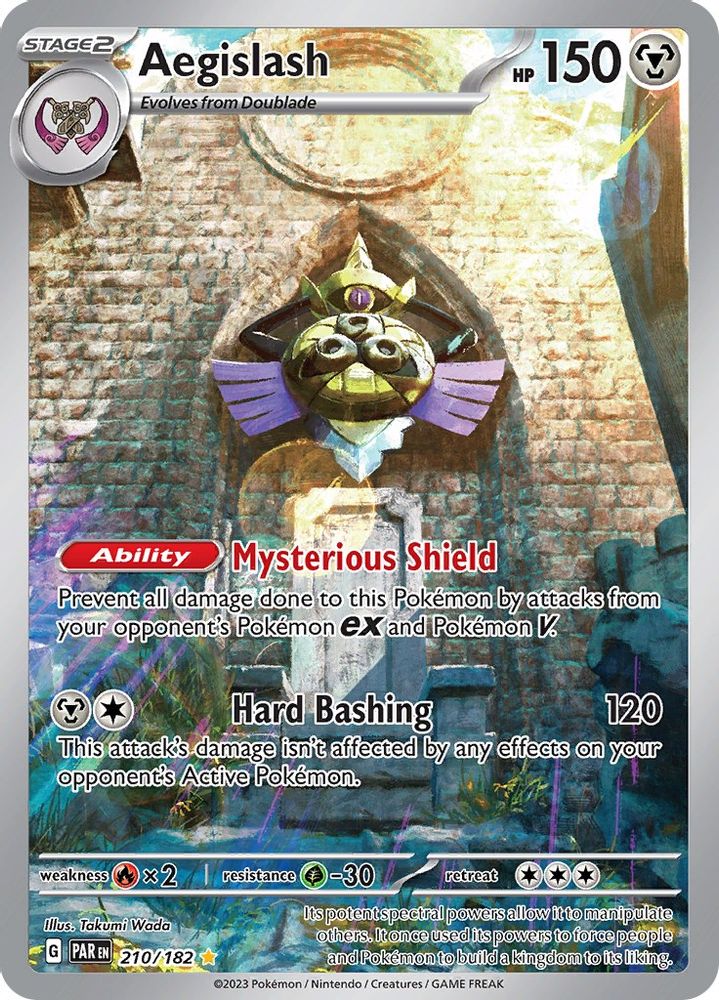 Aegislash - [  210/182 ] - Illustration Rare - Pokemon SV04 Paradox Rift