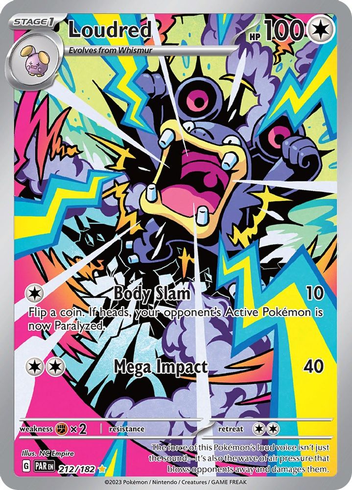 Loudred - [  212/182 ] - Illustration Rare - Pokemon SV04 Paradox Rift