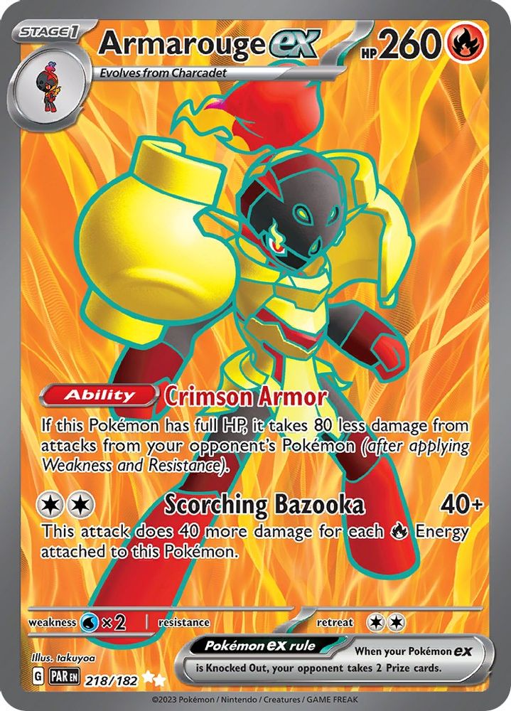 Armarouge ex - [  218/182 ] - Ultra Rare - Pokemon SV04 Paradox Rift
