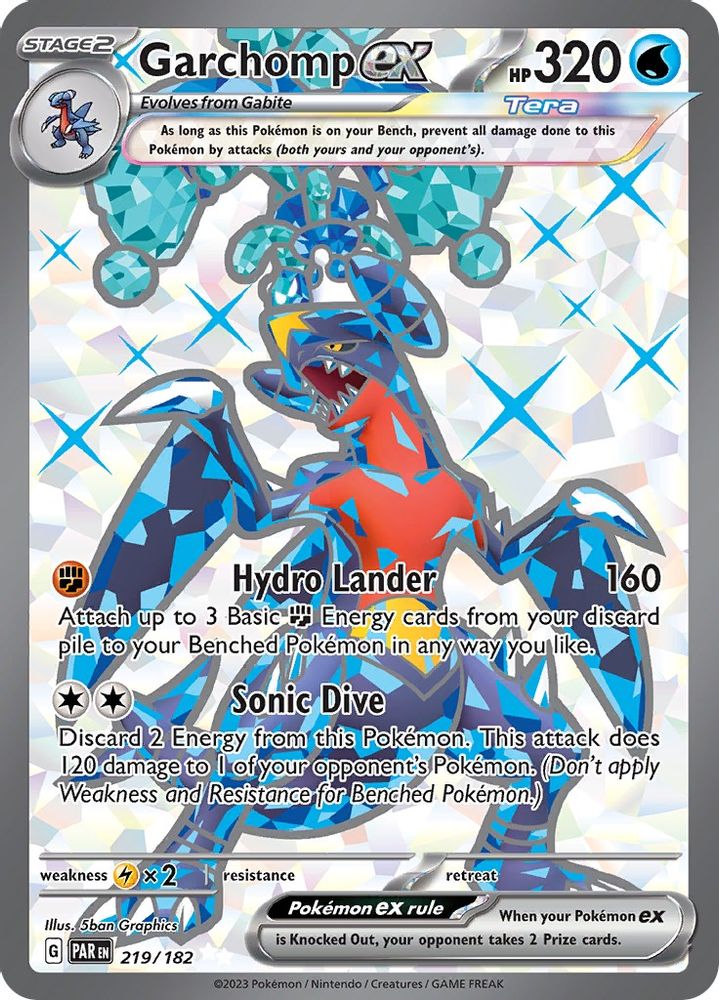 Garchomp ex - [  219/182 ] - Ultra Rare - Pokemon SV04 Paradox Rift