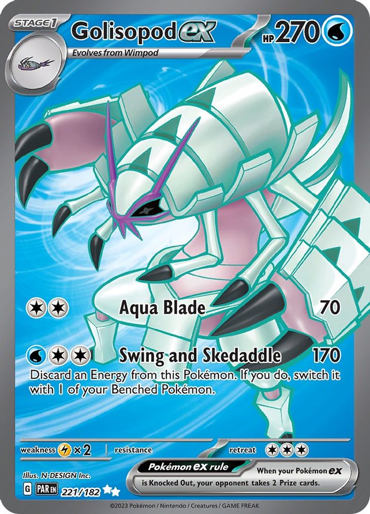 Golisopod ex - [  221/182 ] - Ultra Rare - Pokemon SV04 Paradox Rift