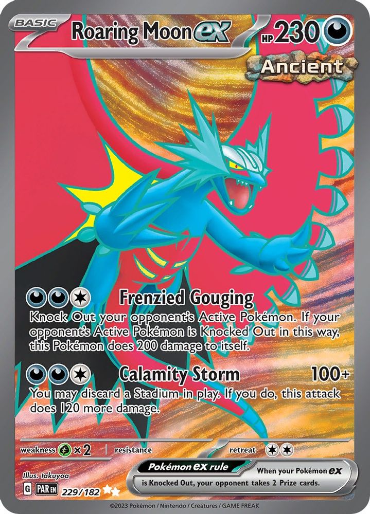Roaring Moon ex - [  229/182 ] - Ultra Rare - Pokemon SV04 Paradox Rift