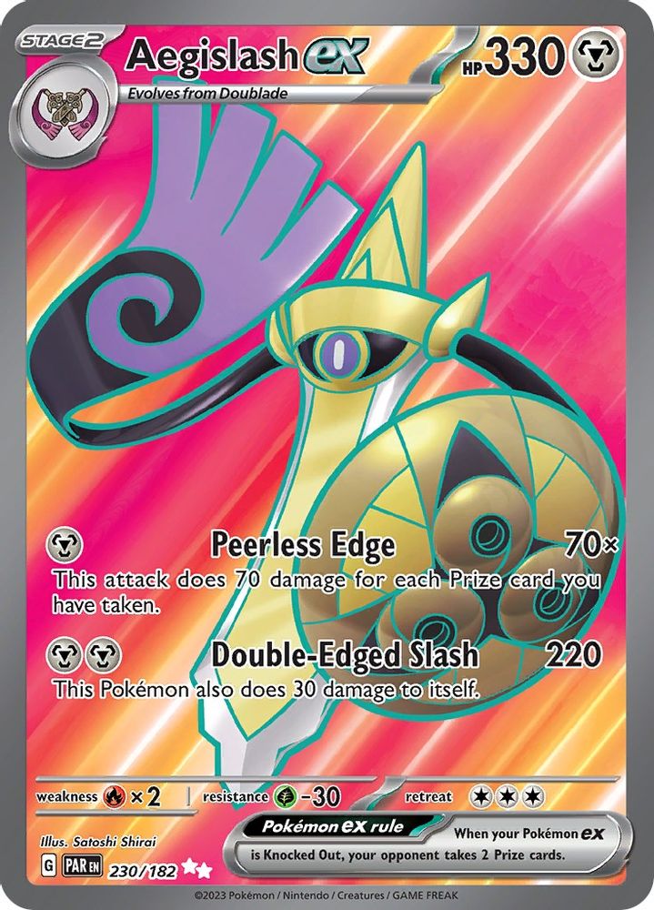 Aegislash ex - [  230/182 ] - Ultra Rare - Pokemon SV04 Paradox Rift