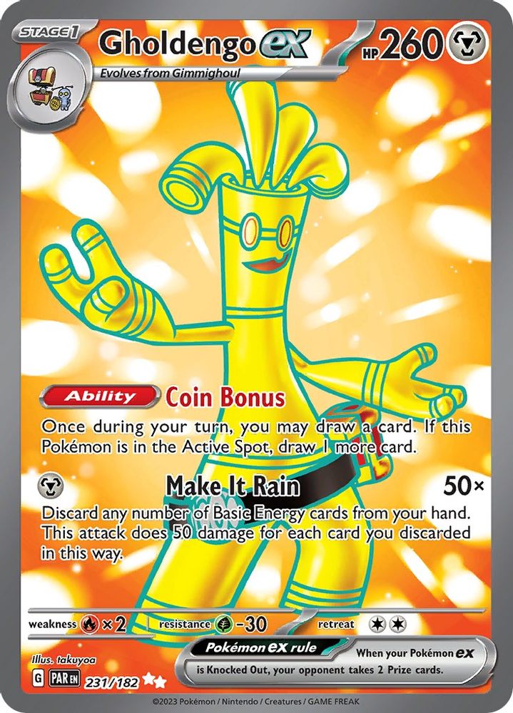 Gholdengo ex - [  231/182 ] - Ultra Rare - Pokemon SV04 Paradox Rift