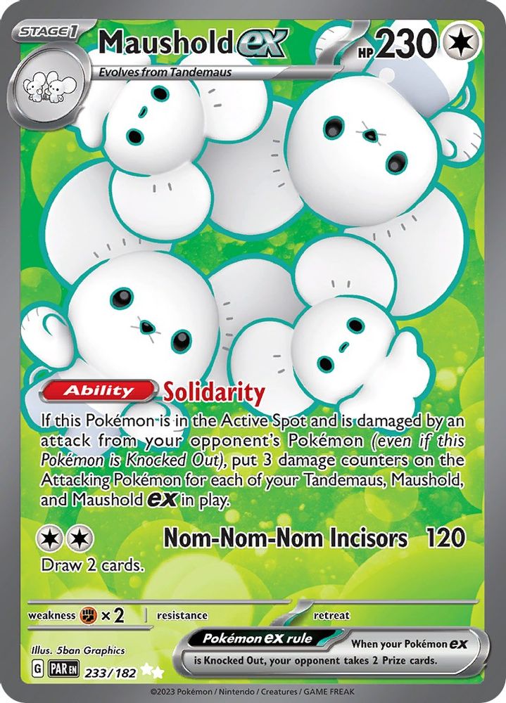 Maushold ex - [  233/182 ] - Ultra Rare - Pokemon SV04 Paradox Rift