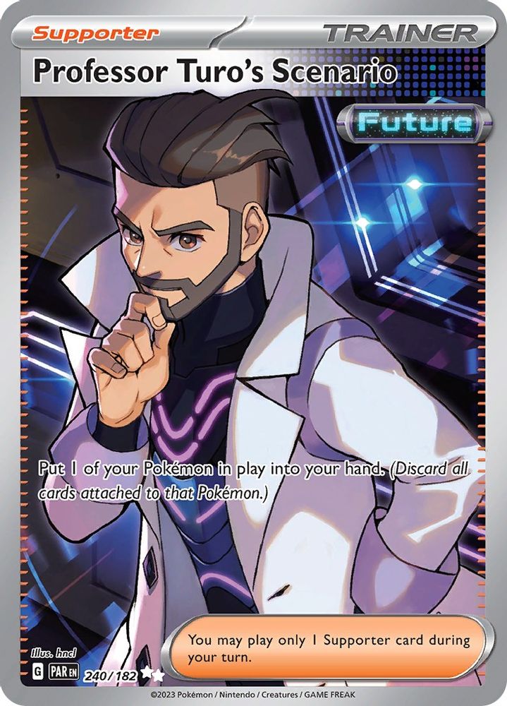 Professor Turo's Scenario - [  240/182 ] - Ultra Rare - Pokemon SV04 Paradox Rift