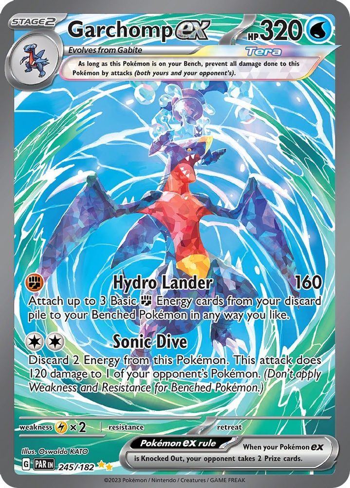 Garchomp ex - [  245/182 ] - Special Illustration Rare - Pokemon SV04 Paradox Rift