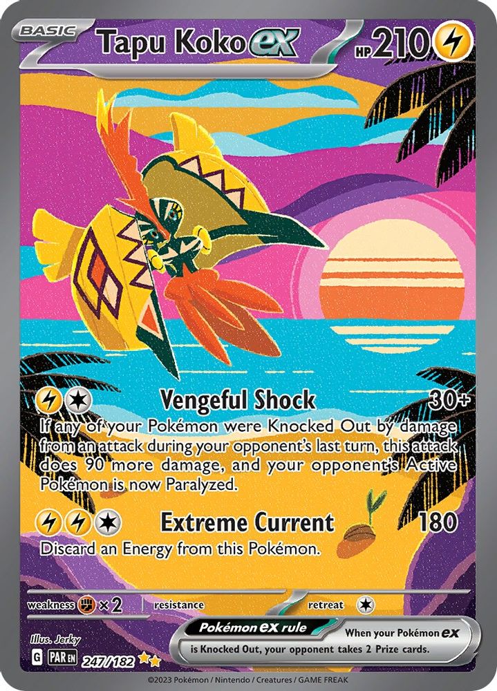Tapu Koko ex - [  247/182 ] - Special Illustration Rare - Pokemon SV04 Paradox Rift