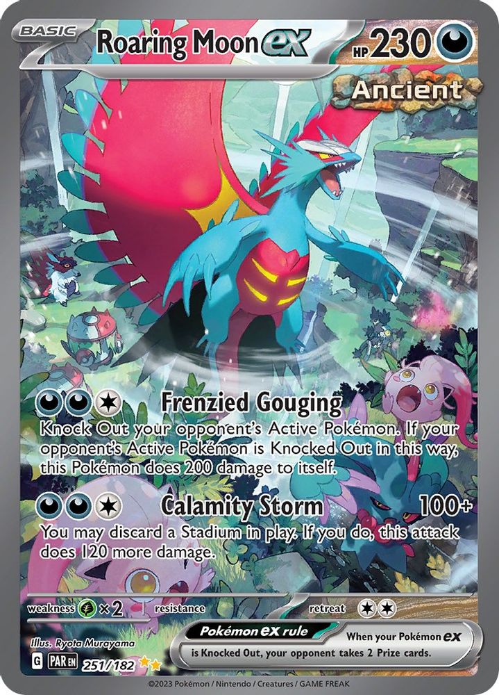 Roaring Moon ex - [  251/182 ] - Special Illustration Rare - Pokemon SV04 Paradox Rift