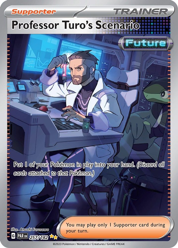 Professor Turo's Scenario - [  257/182 ] - Special Illustration Rare - Pokemon SV04 Paradox Rift