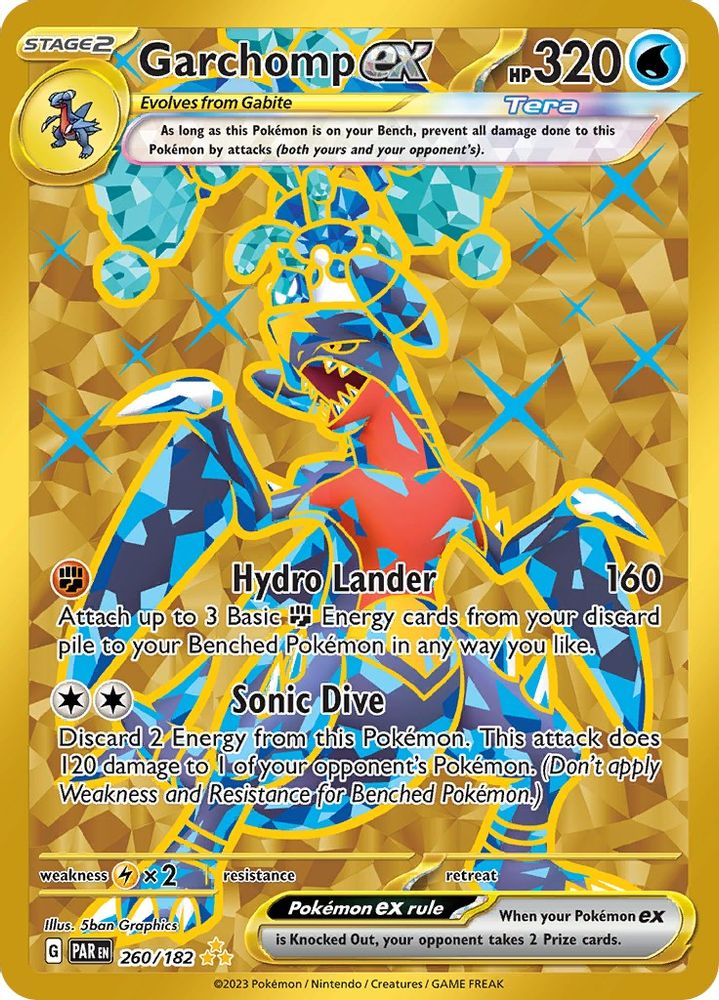 Garchomp ex - [  260/182 ] - Hyper Rare - Pokemon SV04 Paradox Rift