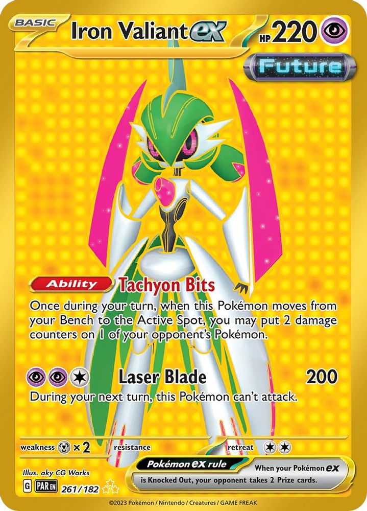 Iron Valiant ex - [  261/182 ] - Hyper Rare - Pokemon SV04 Paradox Rift
