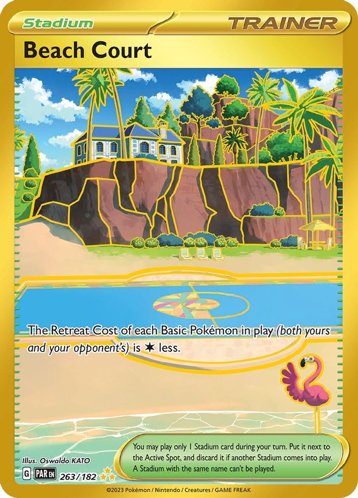 Beach Court - [  263/182 ] - Hyper Rare - Pokemon SV04 Paradox Rift