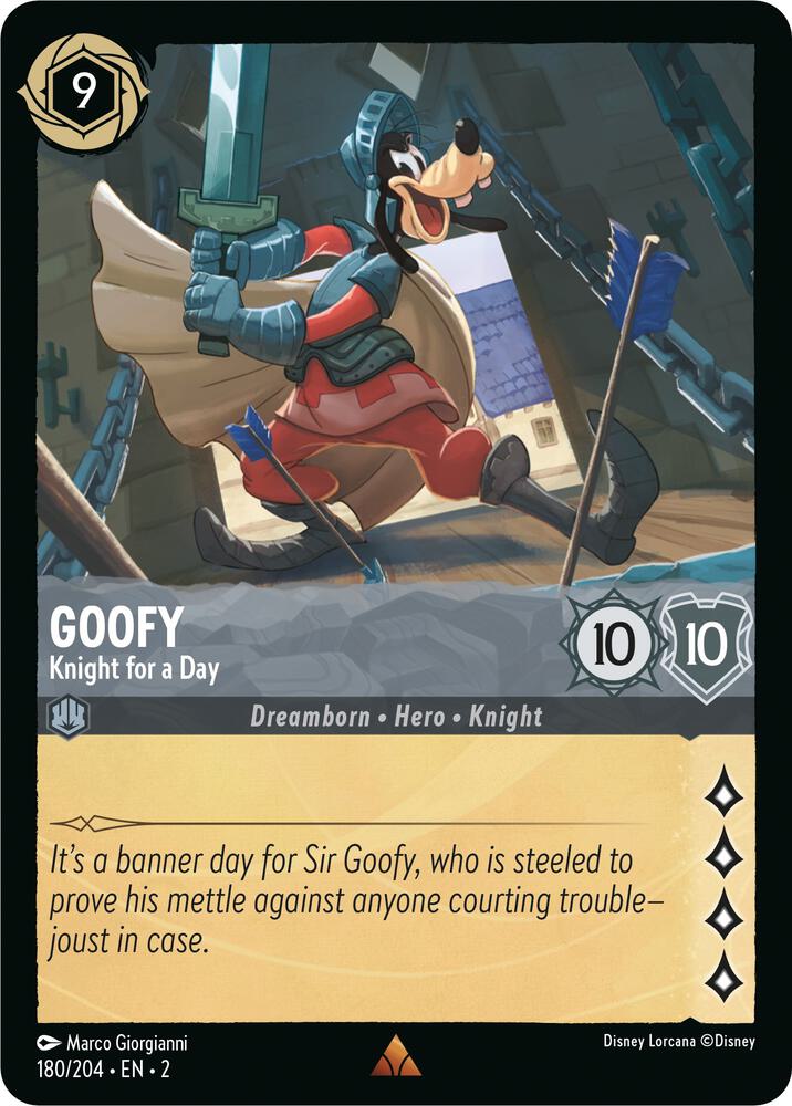Goofy - Knight for a Day - 180/204 - Rare - Lorcana Rise of the Floodborn