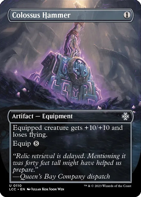 FOIL BORDERLESS Colossus Hammer - 0110 - Uncommon Lost Caverns of Ixalan