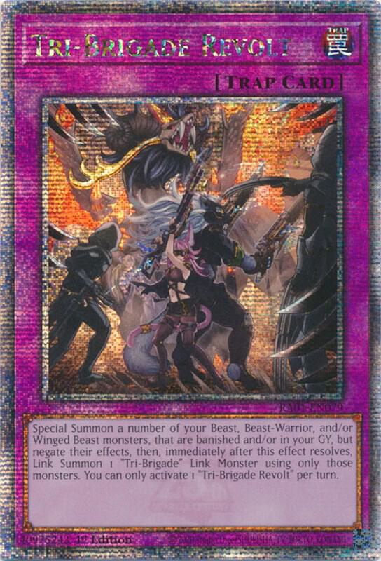 [QUARTER CENTURY SECRET RARE] Tri-brigade Revolt - RA01-EN079 - 1st Edition