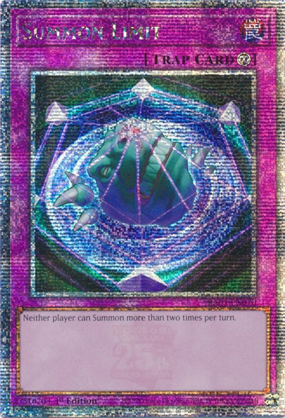 yugioh summon limit card QUARTER CENTURY SECRET RARE] - RA01-EN070 Printing:C18 5 Diamond & Pearl: Secret Wonders All cards will be Finally pulled one of