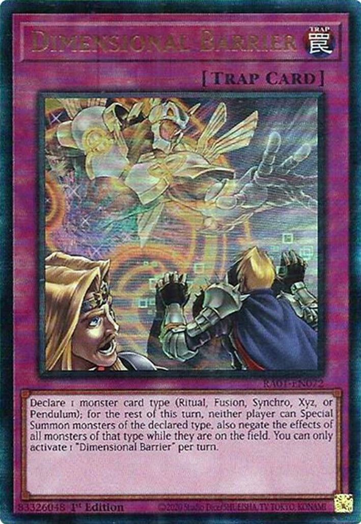 Ultimate Rare Dimensional Barrier - Ra01-en072 - 1st Edition