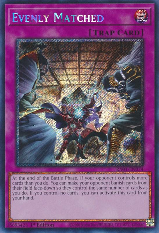 Platinum Rare Evenly Matched - Ra01-en074 - 1st Edition