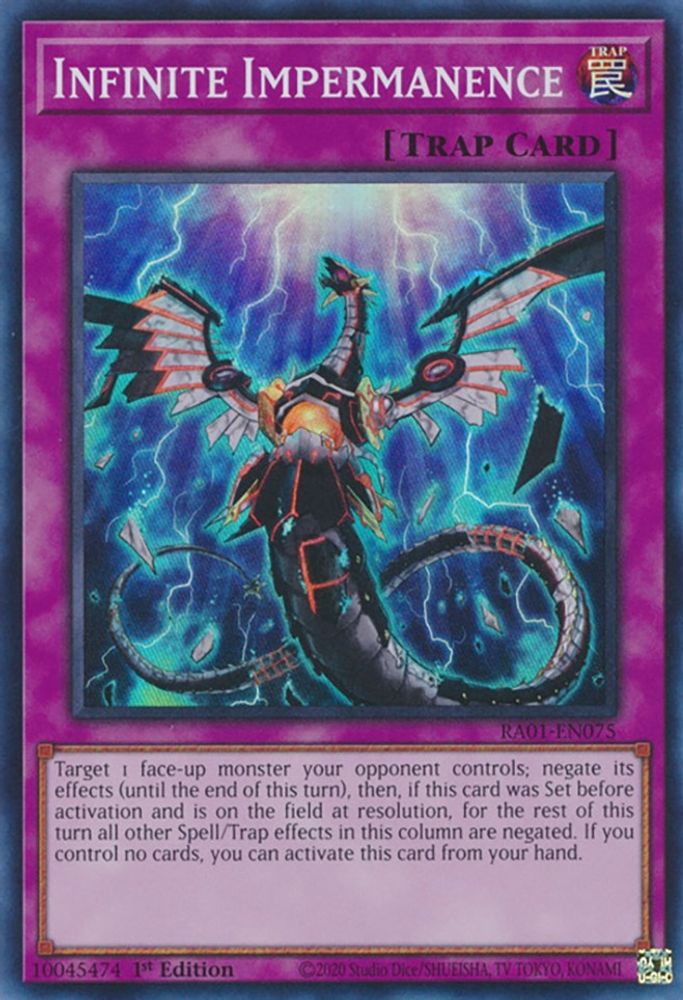 Infinite Impermanence - (RA01-EN075) - Super Rare 1st Edition