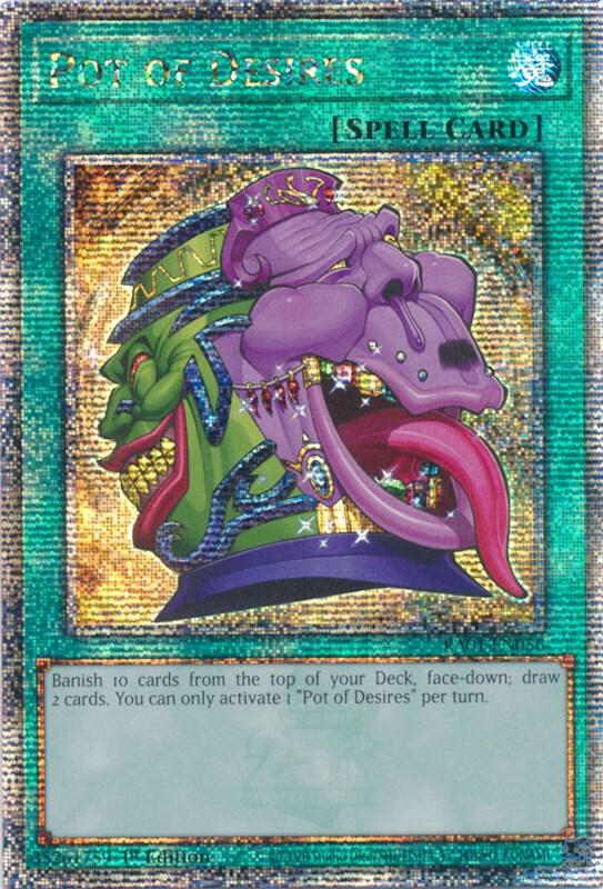[US PRINT] [QUARTER CENTURY SECRET RARE] Pot of Desires - RA01-EN056 - 1st Edition