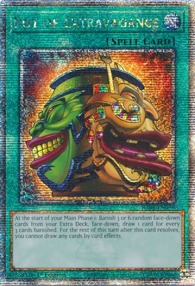 [QUARTER CENTURY SECRET RARE] Pot of Extravagance - RA01-EN059 - 1st Edition