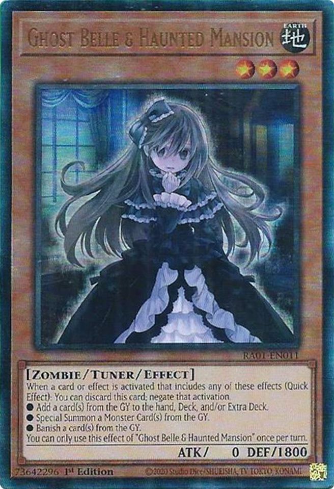 Ultimate Rare Ghost Belle And Haunted Mansion - Ra01-en011 - 1st Edition