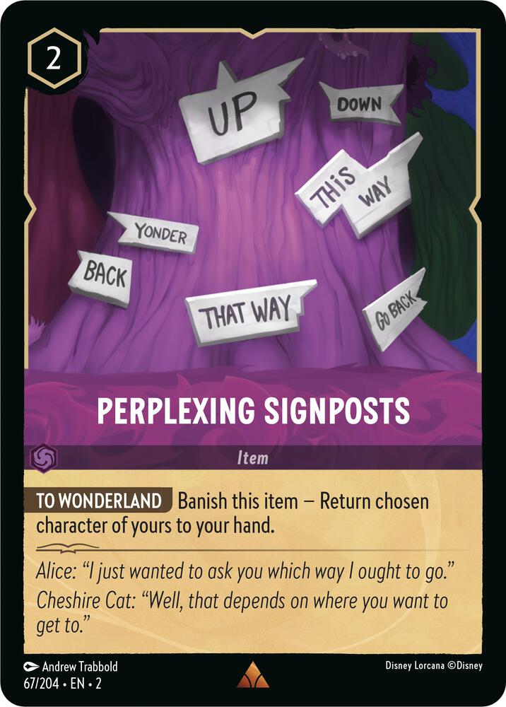 Perplexing Signposts - 67/204 - Rare - Lorcana Rise of the Floodborn