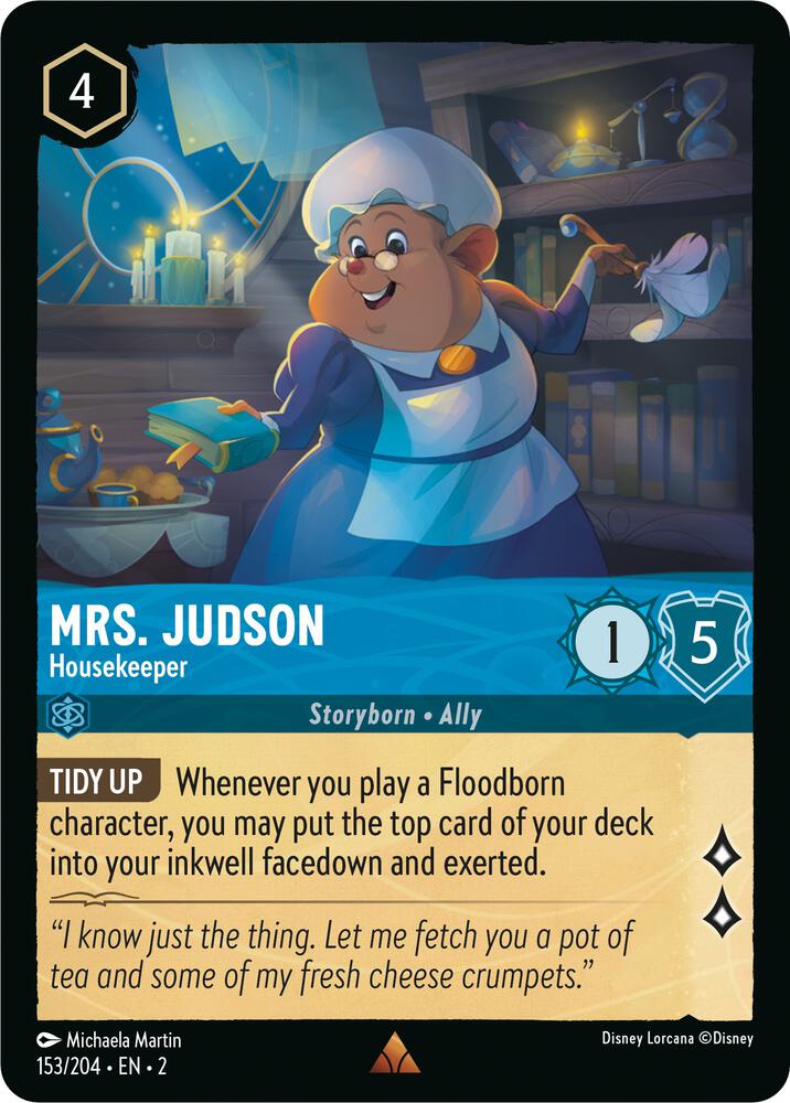 Mrs. Judson - Housekeeper - 153/204 - Rare - Lorcana Rise of the Floodborn