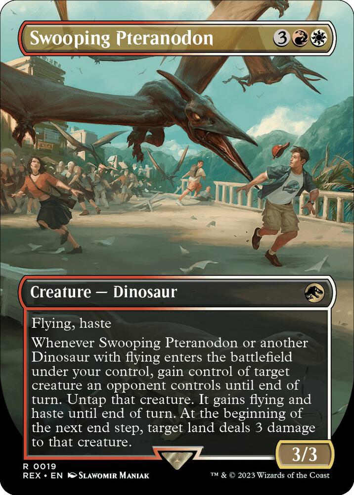 BORDERLESS Swooping Pteranodon - #0019 - Rare Jurassic World Collection